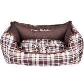 Легло за куче CAZO Soft Bed Scotland Line - кафяво